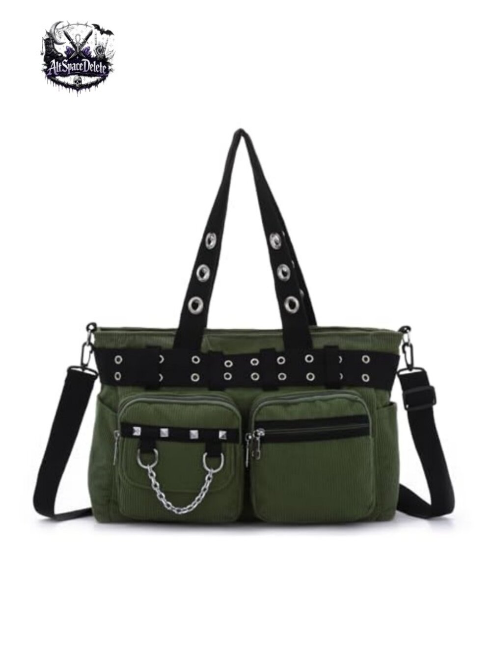 Canvas Y2K Goth Tote Bag Punk Gothic Messenger Crossbody Shoulder Bag